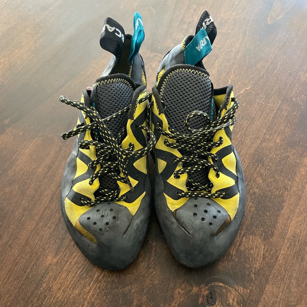 Scarpa Yellow and Black Women's Climbing Shoes